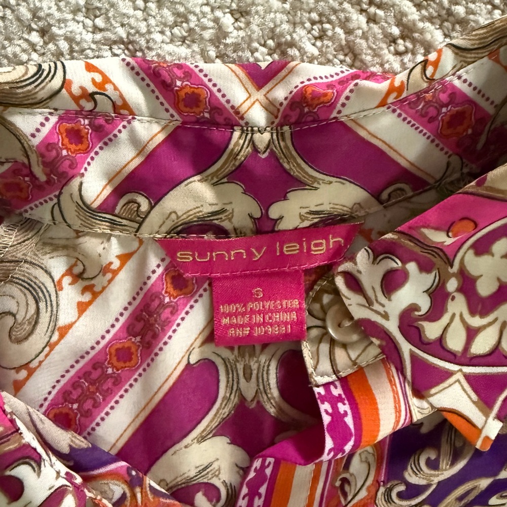 Elegant Multicolor Patterned Blouse From Sunny Le… - image 4